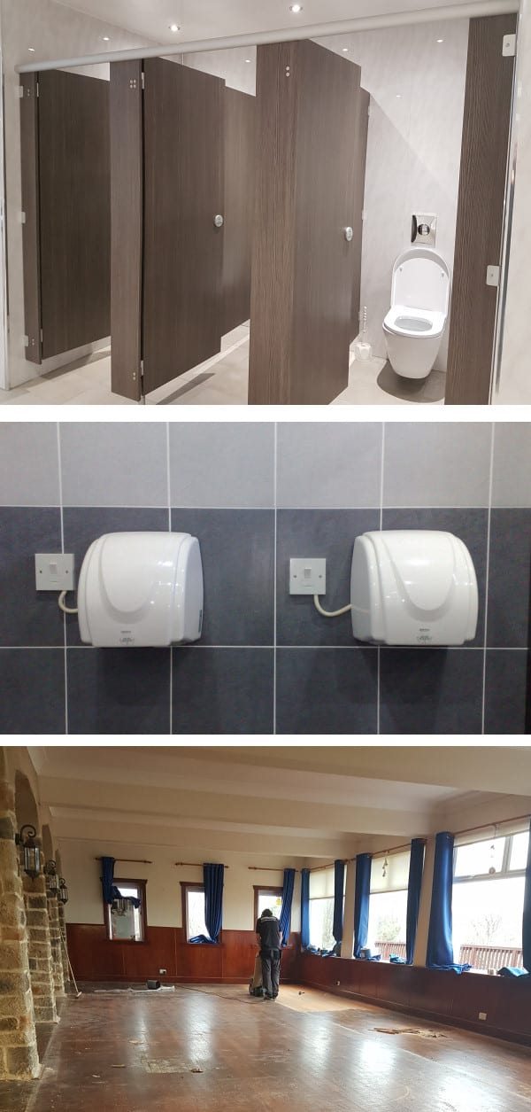 Renovation to toilets in hotel